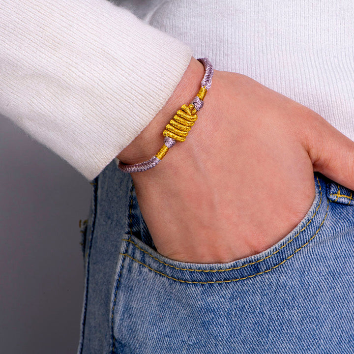 "Eternal Love" Knot Bracelet for granddaughters, handmade with a strong cotton rope knot symbolizing a grandmother's eternal love.