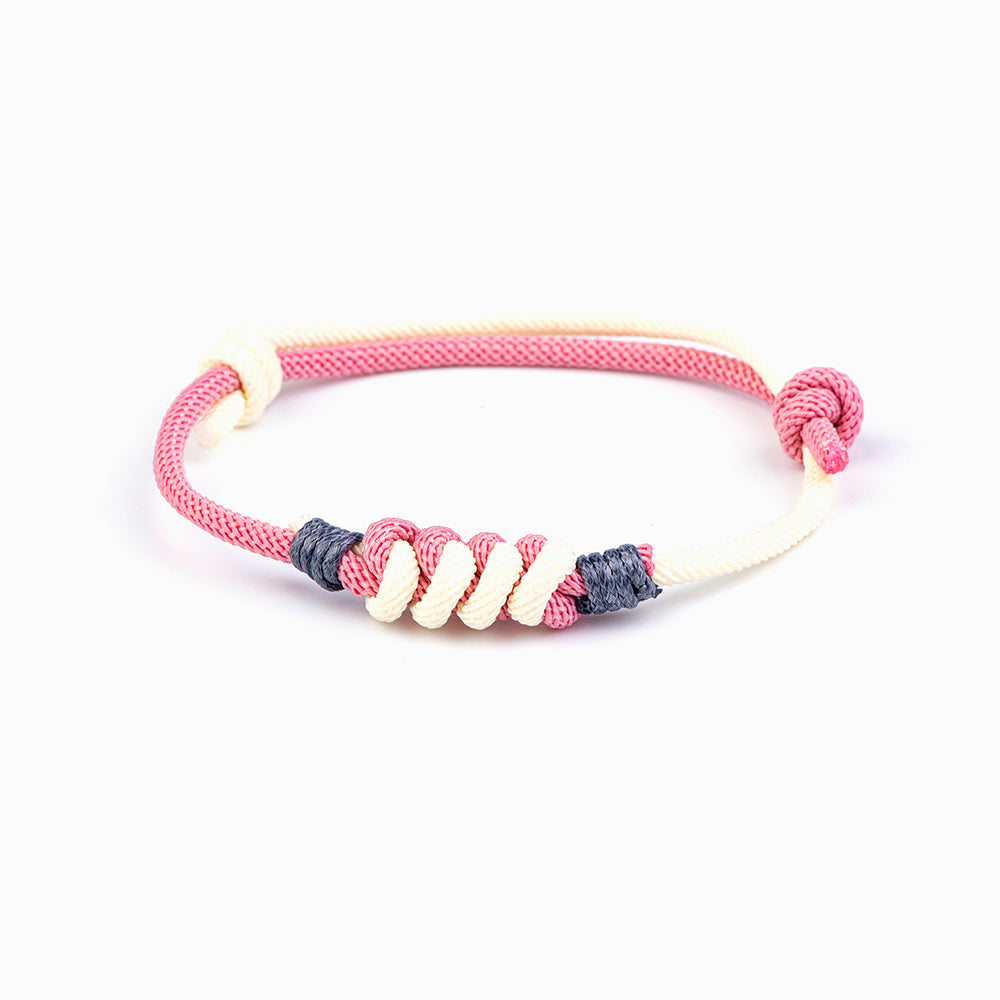 Friendship Cord Bracelet - Cotton rope braid design with heartfelt message