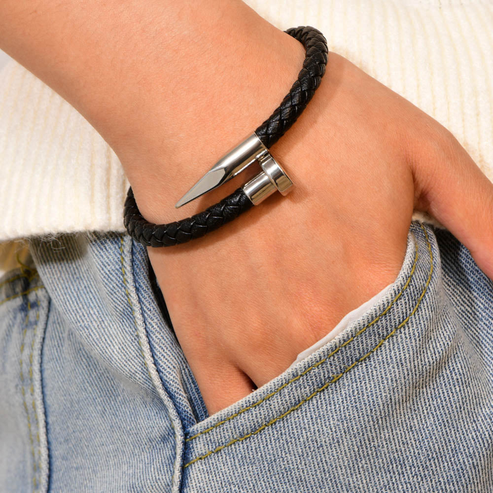 "Stay sharp and seek for balance." Pointed Bracelet