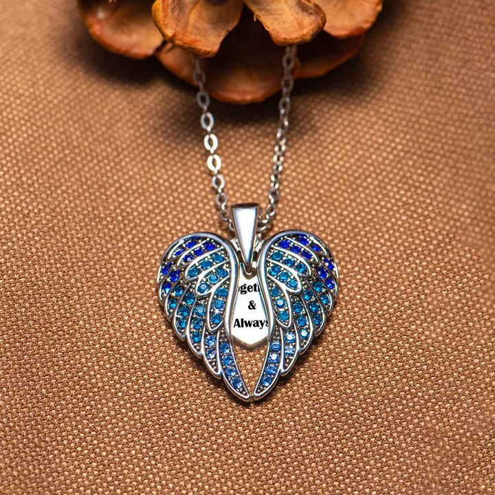 To My Granddaughter "Lover Forever" Wings Necklace