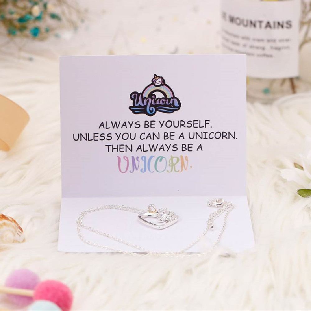 [Personalized Text] "Always be yourself. Unless you can be a unicorn. Then always be a unicorn." Unicorn Necklace - SARAH'S WHISPER