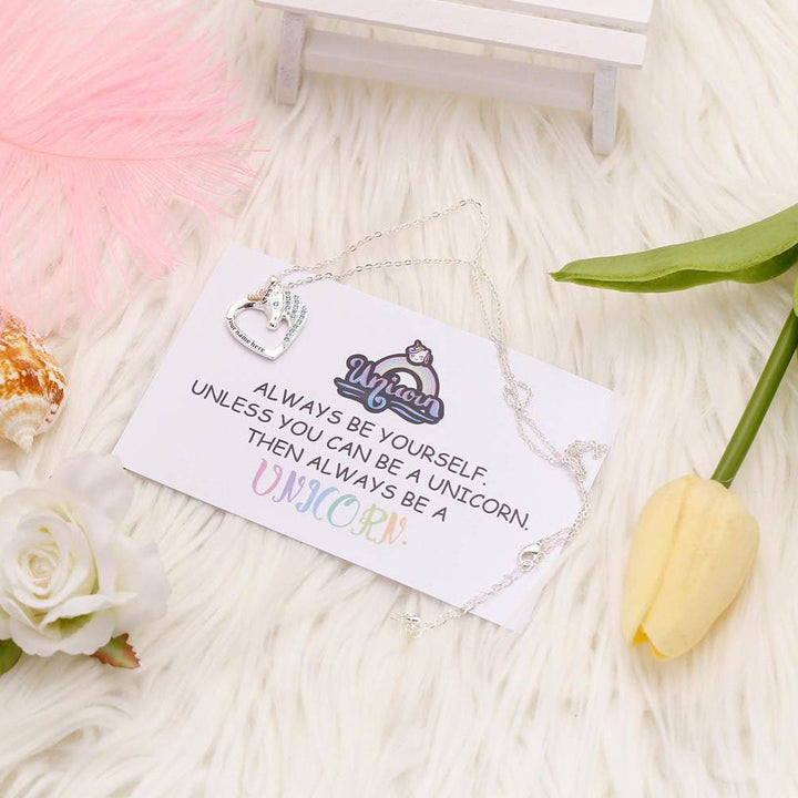 [Personalized Text] "Always be yourself. Unless you can be a unicorn. Then always be a unicorn." Unicorn Necklace - SARAH'S WHISPER