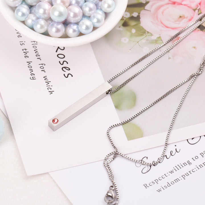 [Custom name and Birthstone] To my Bonus Daughter “BONUS DAUGHTER, I MAY NOT HAVE GIVEN YOU THE GIFT OF LIFE. BUT LIFE GAVE ME THE GIFT OF YOU” Necklace - SARAH'S WHISPER