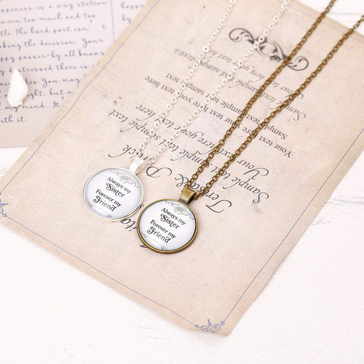 To My Sister "Always my Sister Forever my Friend" Necklace - SARAH'S WHISPER