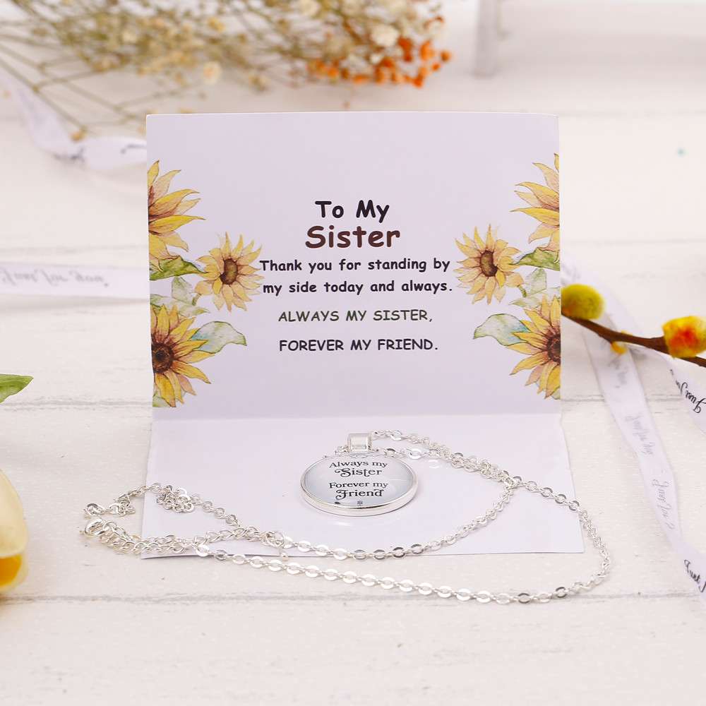 To My Sister "Always my Sister Forever my Friend" Necklace - SARAH'S WHISPER