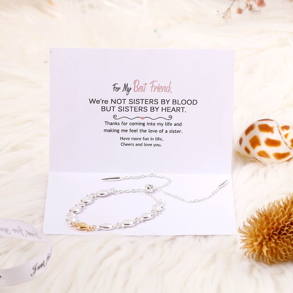 For My Best Friend "Not SISTERS BY BlOOD BUT SISTERS BY HEART" Bracelet - SARAH'S WHISPER