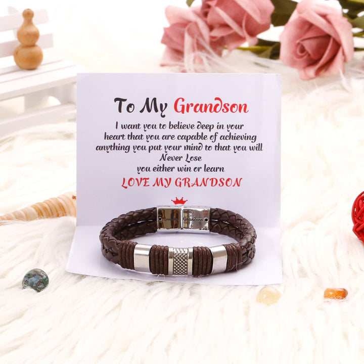 To My Grandson "Love My Grandson" Bracelet - SARAH'S WHISPER