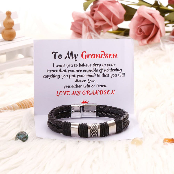 To My Grandson "Love My Grandson" Bracelet - SARAH'S WHISPER