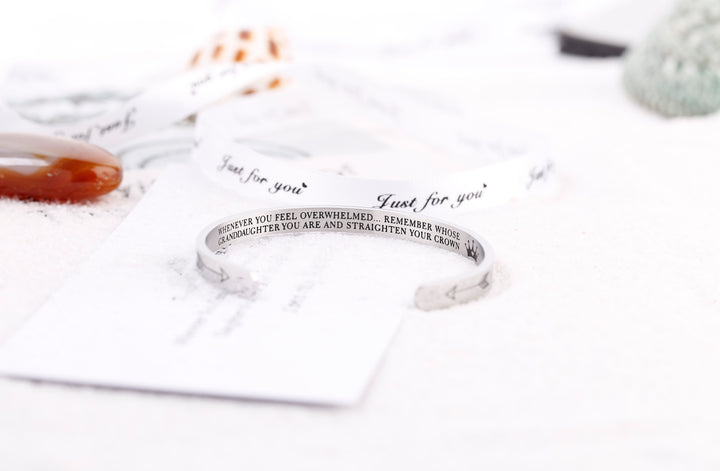 "Remember...You Are and Straighten Your Crown" Bracelet - SARAH'S WHISPER