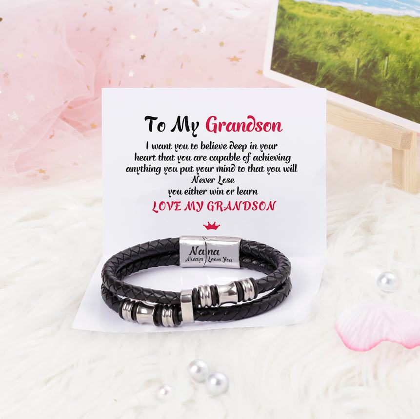 To My GRANDSON "Nana Always Loves You" Bracelet - SARAH'S WHISPER