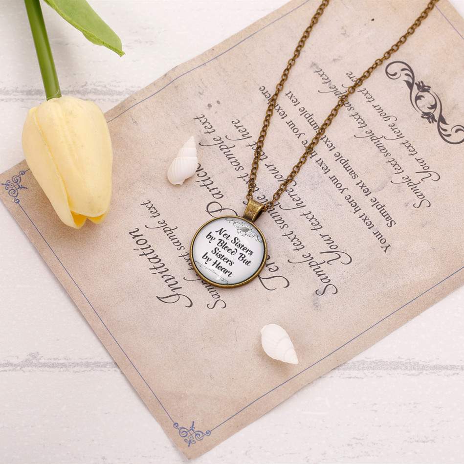 For My Best Friend "Not Sisters by Blood But Sisters by Heart" Necklace - SARAH'S WHISPER