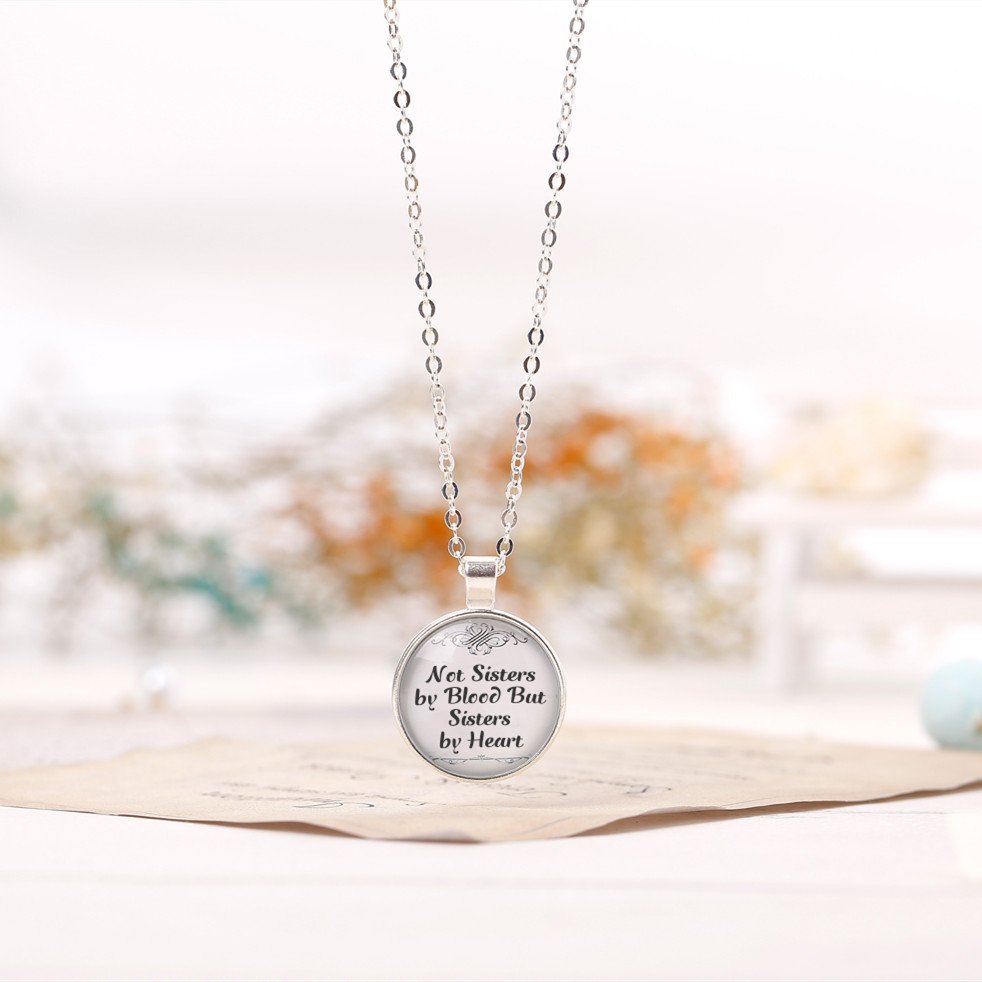 For My Best Friend "Not Sisters by Blood But Sisters by Heart" Necklace - SARAH'S WHISPER