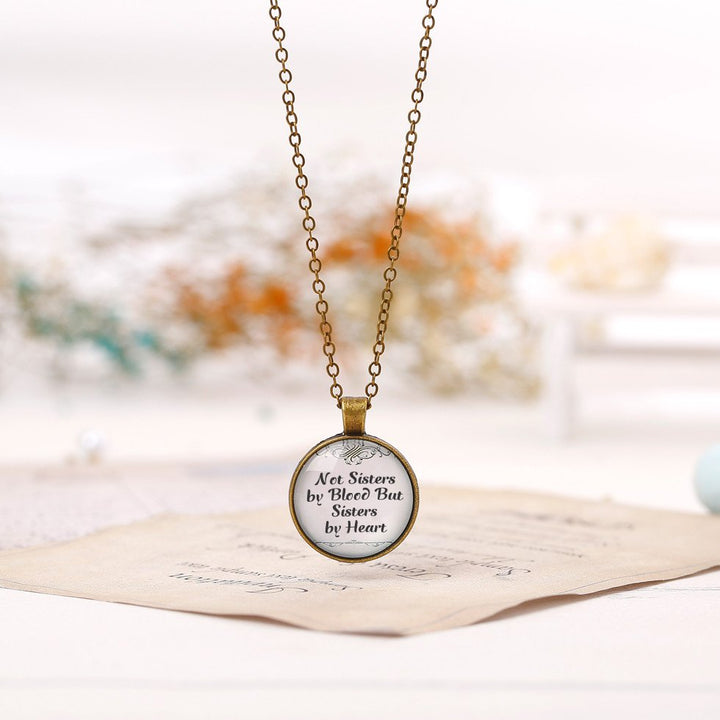 For My Best Friend "Not Sisters by Blood But Sisters by Heart" Necklace - SARAH'S WHISPER