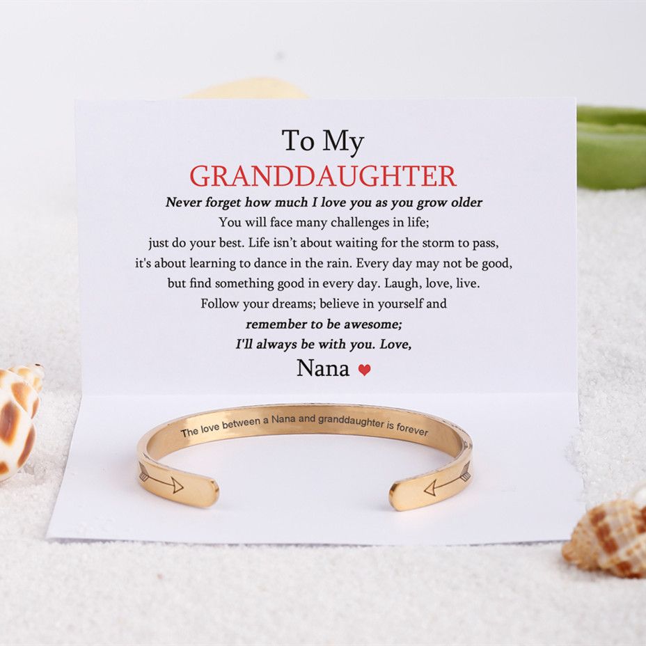 To My GRANDDAUGHTER "the love between a Nana and Granddaughter is forever" Bracelet - SARAH'S WHISPER