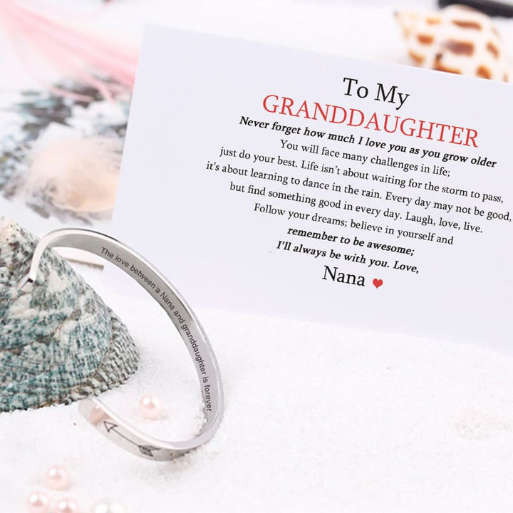 To My GRANDDAUGHTER "the love between a Nana and Granddaughter is forever" Bracelet - SARAH'S WHISPER