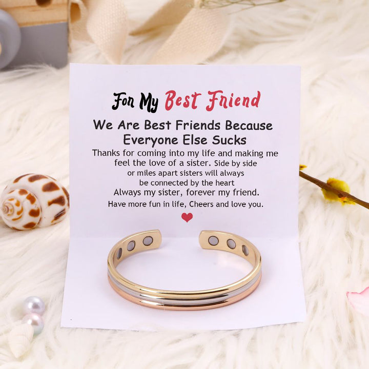 For My Best Friend "We Are Best Friends Because Everyone Else Sucks" Bracelet - SARAH'S WHISPER