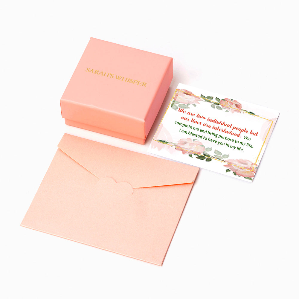 Elegant accord bracelet with heartfelt message card in a gift box.